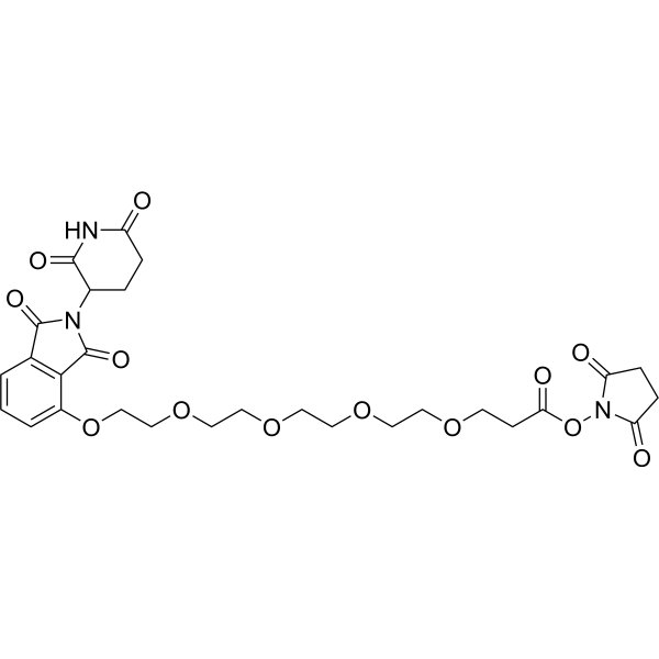 Thalidomide-O-PEG4-NHS ester Chemical Structure