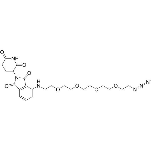 Pomalidomide-PEG4-azide Chemical Structure