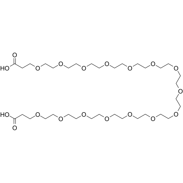 Bis-PEG15-acid Chemical Structure