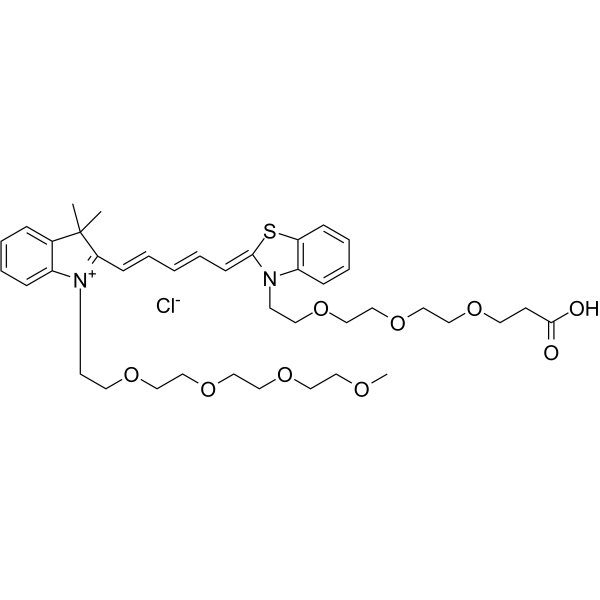 N-(m-PEG4)-3,3-Dimethyl-3H-indole-N'-(acid-PEG3)-benzothiazole Chemical Structure