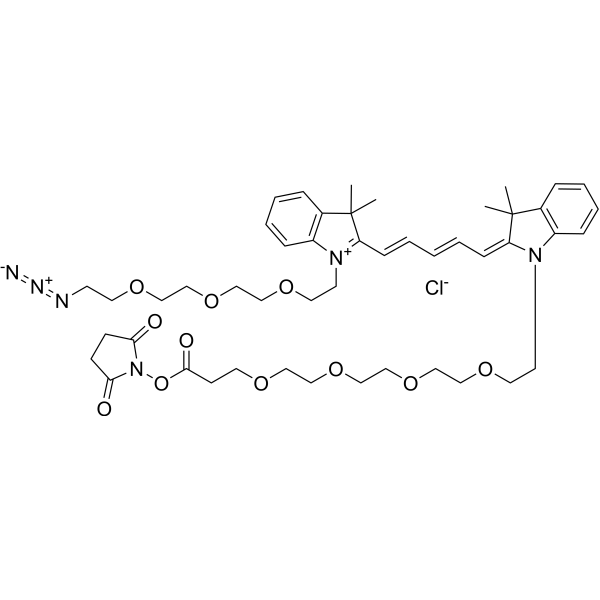 N-(Azide-PEG3)-N'-(PEG4-NHS ester)-Cy5