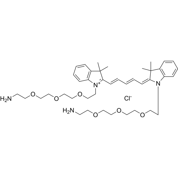Bis-(N,N’-amine-PEG3)-Cy5 Chemical Structure