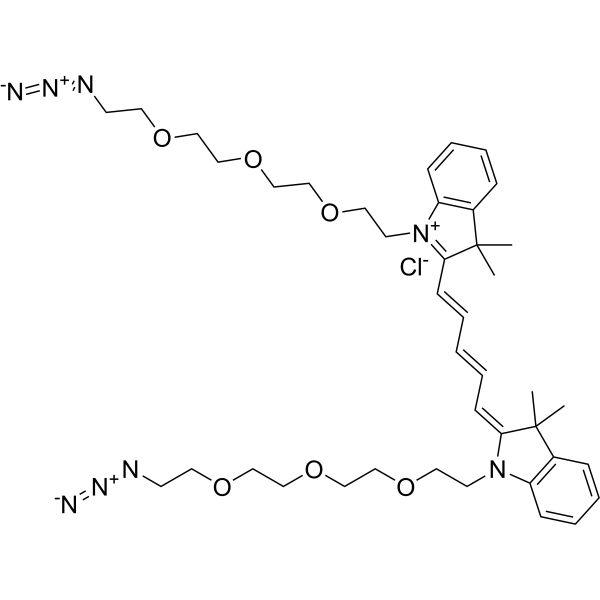 N,N'-bis-(azide-PEG3)-Cy5 Chemical Structure