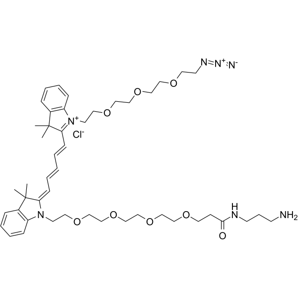 N-(<em>azide</em>-PEG3)-N'-(Amine-C3-Amide-PEG4)-Cy5