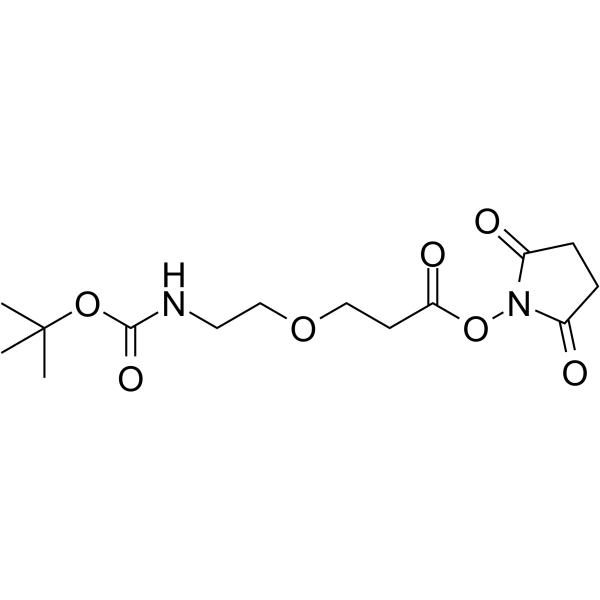 Boc-N-PEG1-C2-NHS ester Chemical Structure