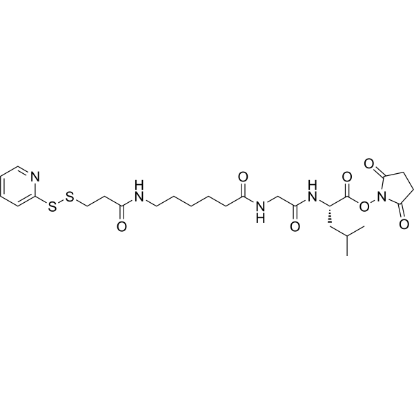 SPDP-C6-Gly-Leu-NHS ester Chemical Structure