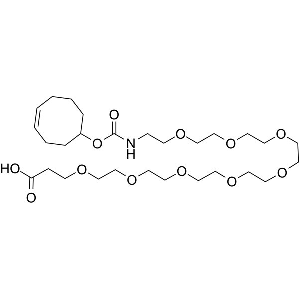 TCO-PEG8-acid Chemical Structure