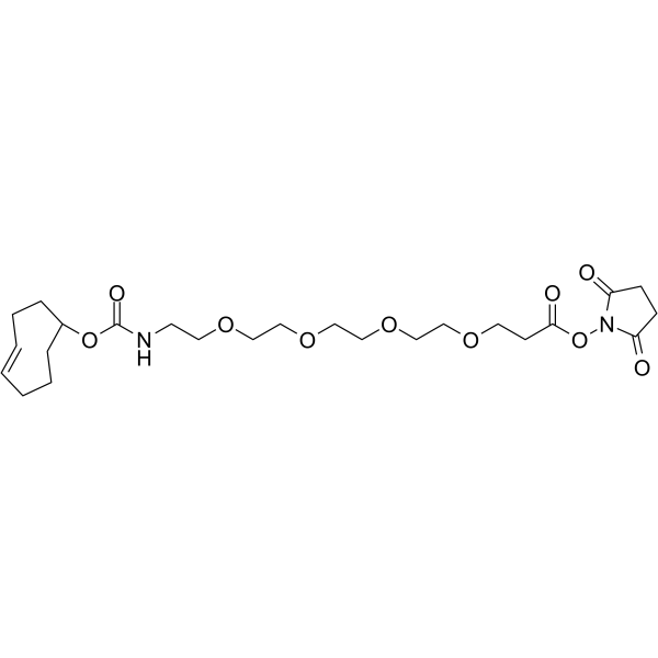 (E)-TCO-PEG4-NHS ester Chemical Structure