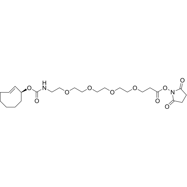 (S,E)-TCO2-PEG4-NHS ester Chemical Structure