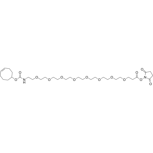 TCO-PEG8-NHS ester Chemical Structure