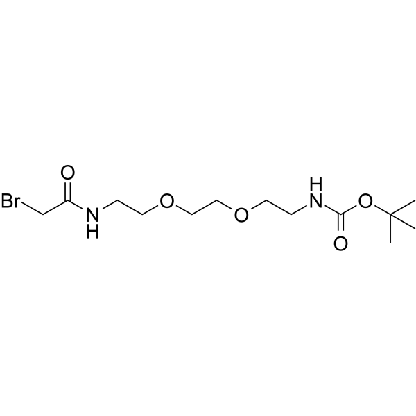 Bromoacetamido-C2-<em>PEG</em>2-NH-Boc