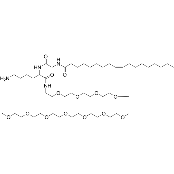 Oleoyl-Gly-Lys-N-(m-PEG11) Chemical Structure