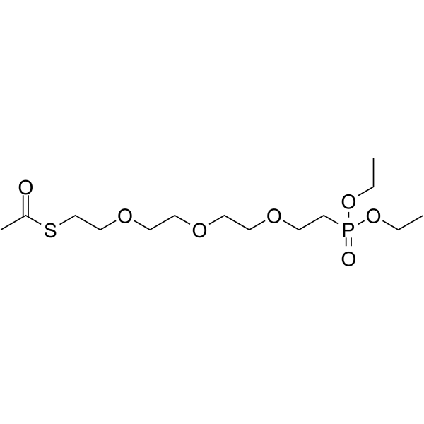 S-acetyl-PEG3-phosphonic acid ethyl ester Chemical Structure