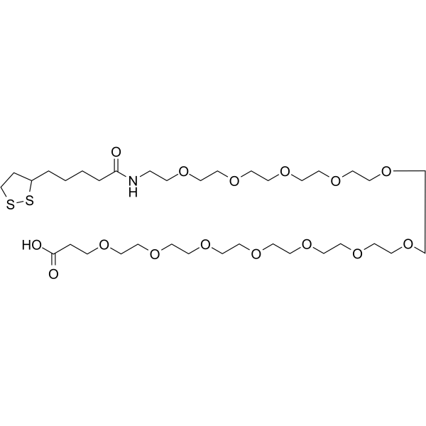 Lipoamido-PEG12-acid Chemical Structure