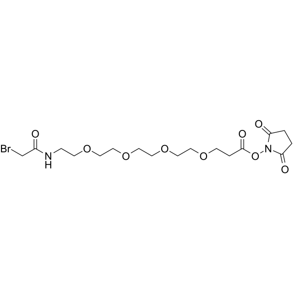 Bromoacetamido-PEG4-NHS ester Chemical Structure