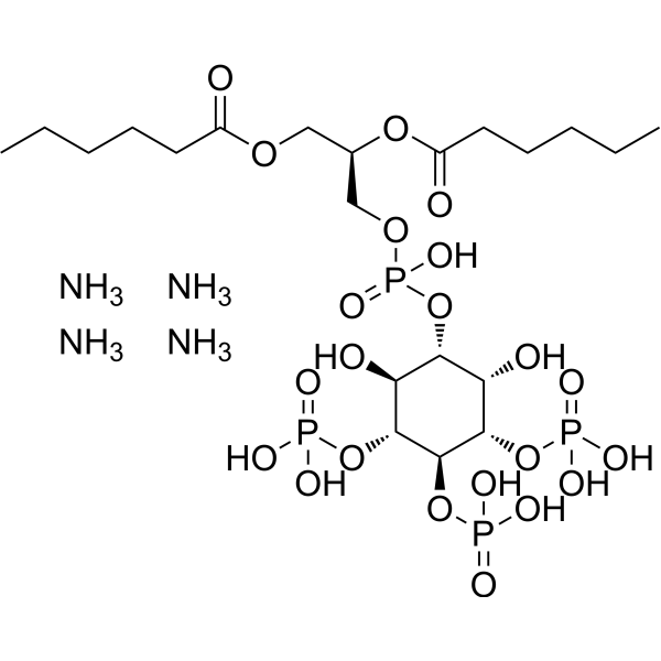PtdIns-(3,4,5)-P3(1,2-dihexanoyl) ammonium Chemical Structure