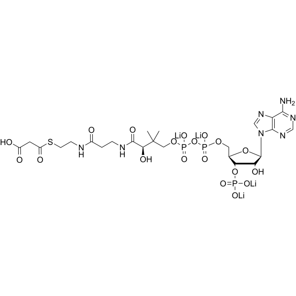 Malonyl CoA tetralithium Chemical Structure