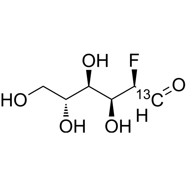 2-Deoxy-2-fluoro-D-glucose-<sup>13</sup>C Chemical Structure