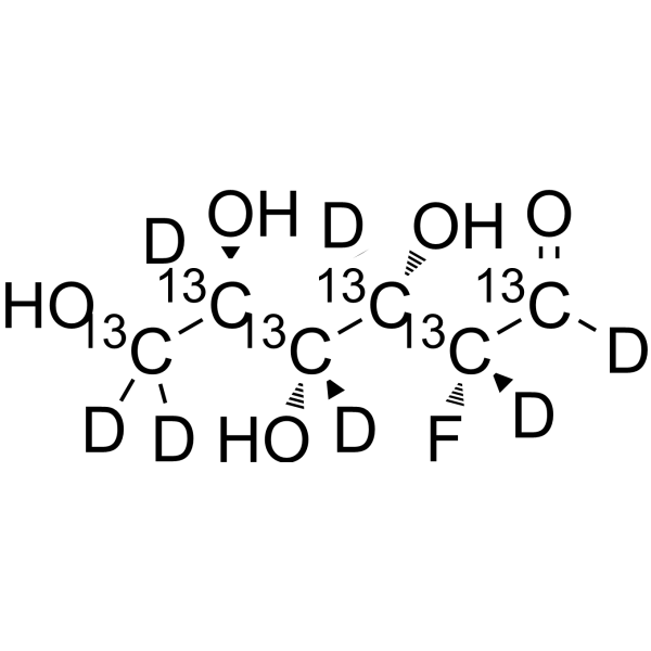 2-Deoxy-2-fluoro-D-glucose-<sup>13</sup>C,d<sub>7</sub> Chemical Structure