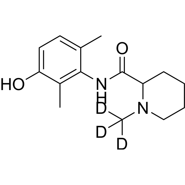 3-Hydroxy Mepivacaine-d<sub>3</sub> Chemical Structure