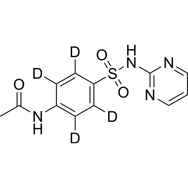 N-Acetyl sulfadiazine-d<sub>4</sub> Chemical Structure
