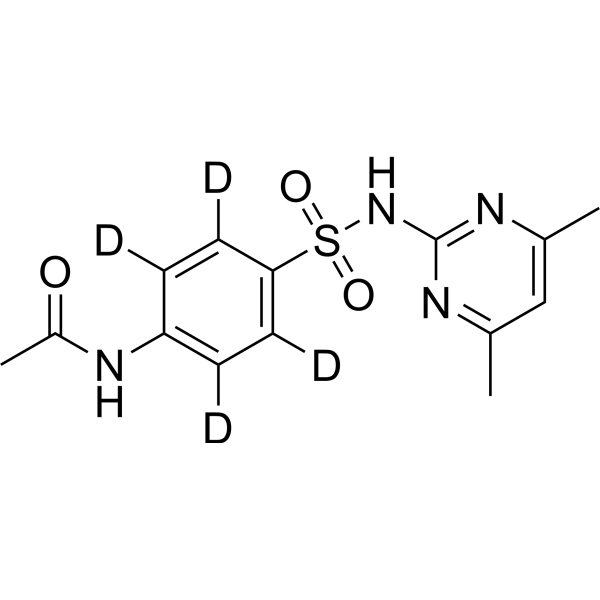 N-Acetyl sulfamethazine-d<sub>4</sub> Chemical Structure