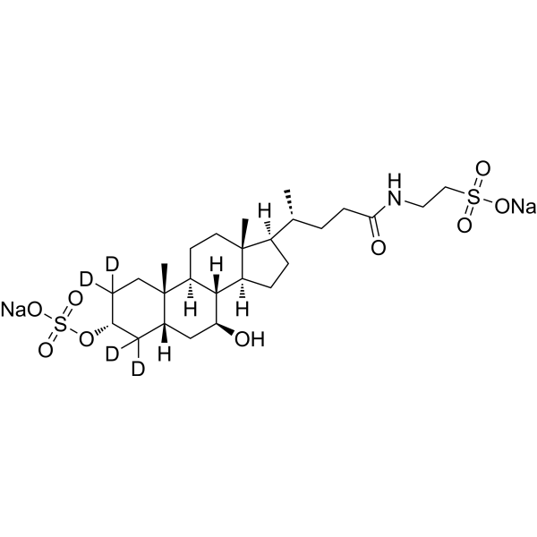 Tauroursodeoxycholic Acid-3-Sulfate Sodium Salt-d<sub>4</sub> Chemical Structure