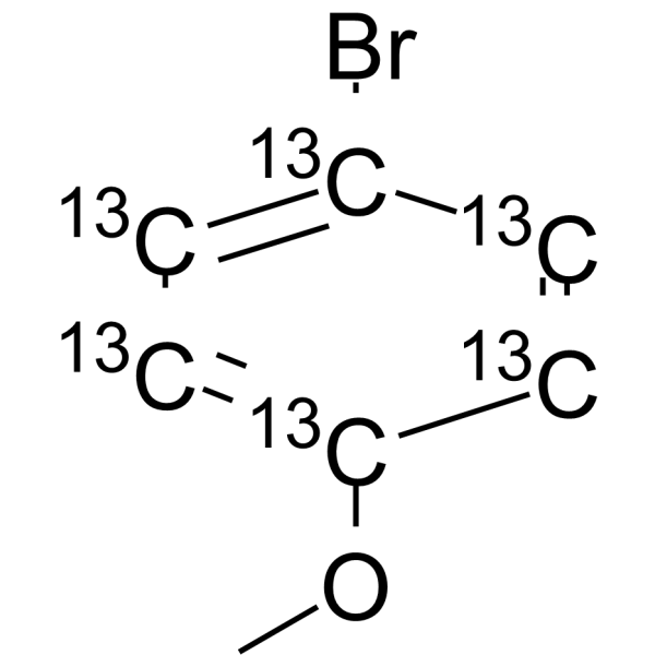 4-Bromoanisole-<sup>13</sup>C<sub>6</sub> Chemical Structure