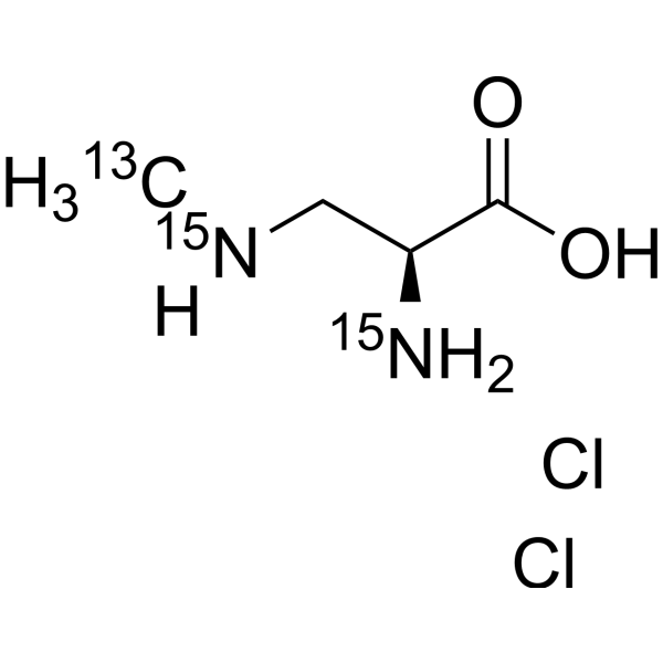 <em>β</em>-aminomethyl-L-alanine-13C,15N2(dihydrochloride)