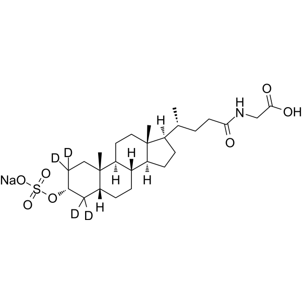Glycolithocholic acid 3-sulfate-<em>d</em>4 sodium