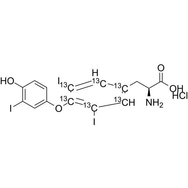 Triiodothyronine-<sup>13</sup>C<sub>6</sub> hydrochloride Chemical Structure