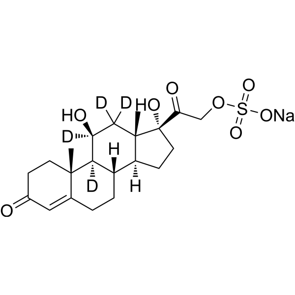 Cortisol-21-sulfate-d<sub>4</sub> sodium Chemical Structure