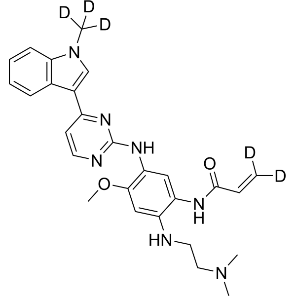 N-Desmethyl dosimertinib-d<sub>5</sub> Chemical Structure