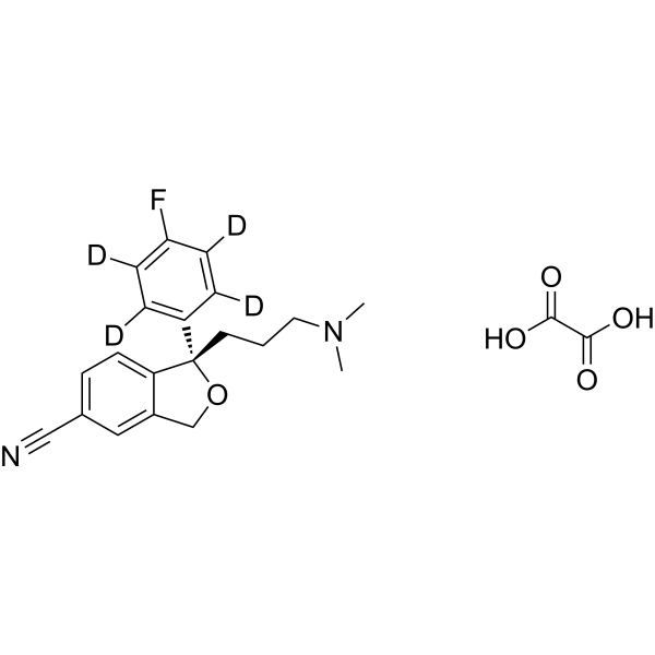 Escitalopram-d<sub>4</sub> oxalate Chemical Structure