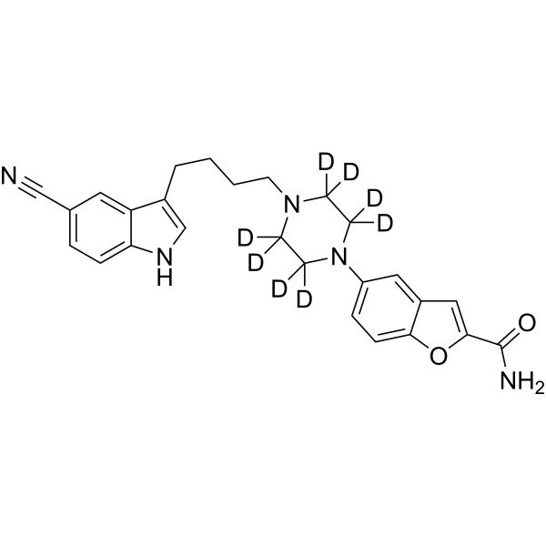 Vilazodone-d<sub>8</sub> Chemical Structure
