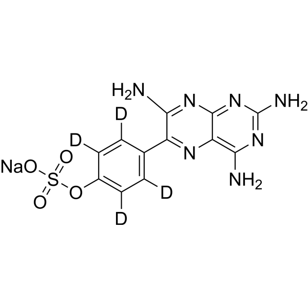 4-Hydroxy triamterene sulfate-d<sub>4</sub> sodium Chemical Structure