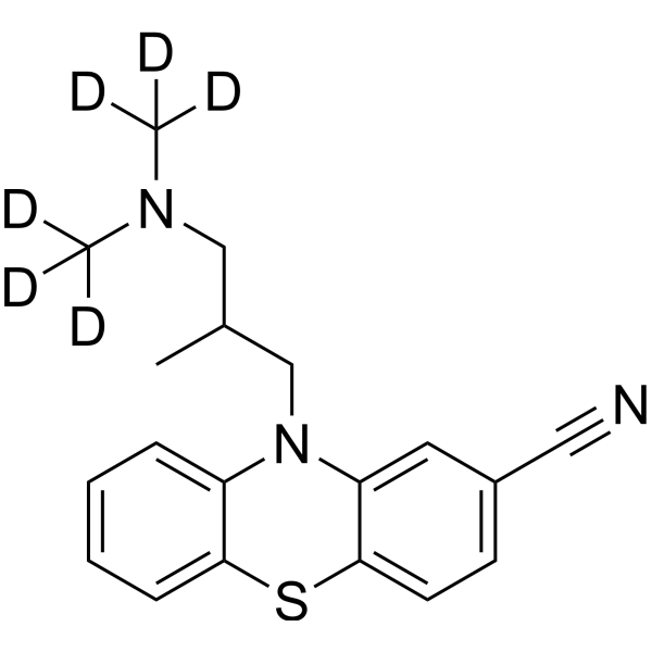 Cyamemazine-d<sub>6</sub> Chemical Structure