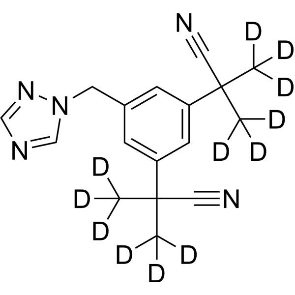 Anastrozole-d<sub>12</sub> Chemical Structure