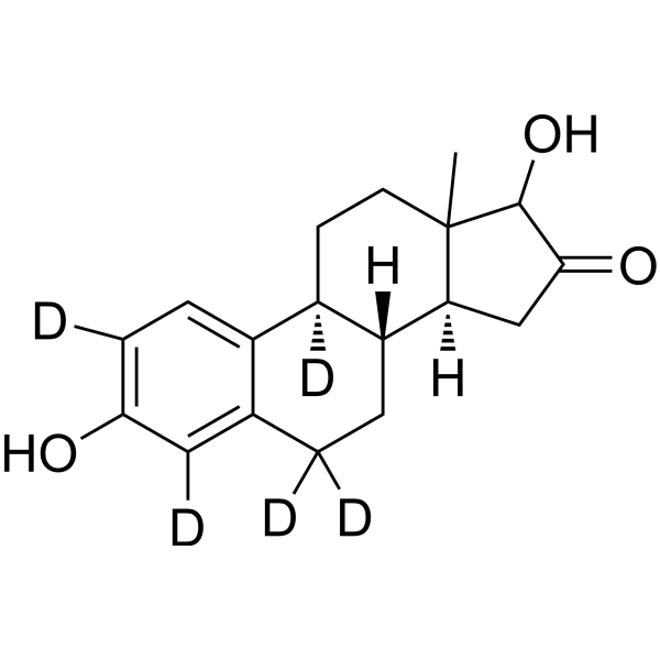 16-Keto 17β-Estradiol-d<sub>5</sub> (Major) Chemical Structure