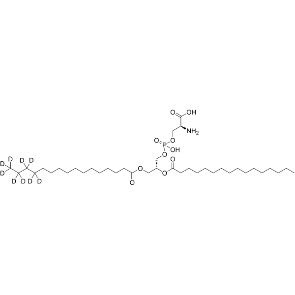 1-Palmitoyl-2-palmitoyl-sn-glycero-3-PS-d<sub>9</sub> Chemical Structure