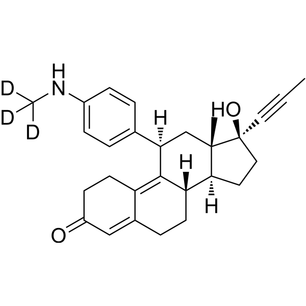 N-Desmethyl Mifepristone-d<sub>3</sub> Chemical Structure