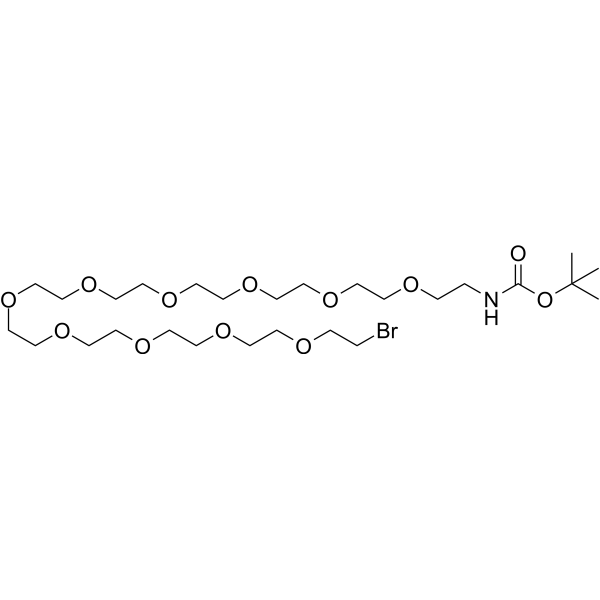 t-Boc-N-amido-PEG10-Br Chemical Structure