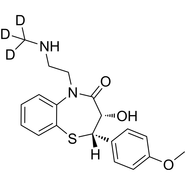 O-Desacetyl-N-desmethyl Diltiazem-d<sub>3</sub> Chemical Structure