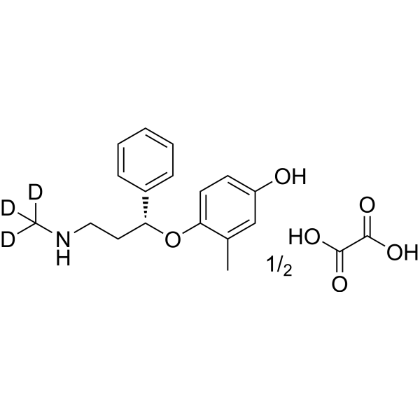 4'-Hydroxy Atomoxetine-d<sub>3</sub> hemioxalate Chemical Structure