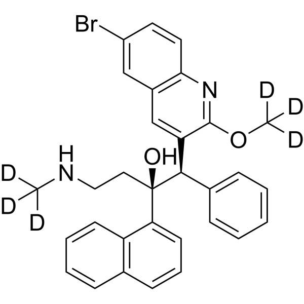 N-Desmethyl Bedaquiline-d<sub>6</sub> Chemical Structure