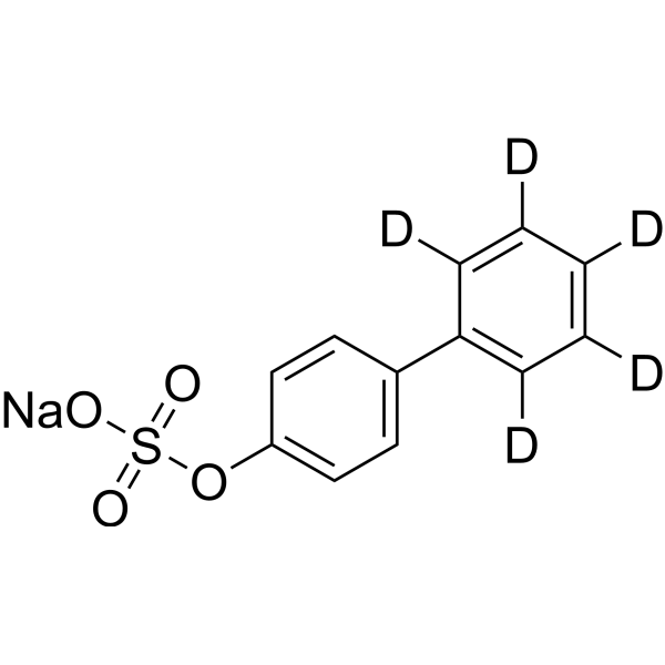 4-Hydroxy biphenyl sulfate-d<sub>5</sub> sodium Chemical Structure