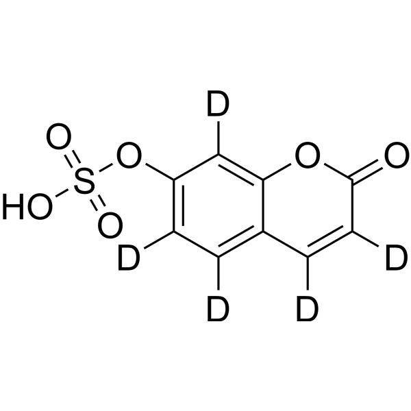 7-Hydroxycoumarin sulfate-d<sub>5</sub> Chemical Structure