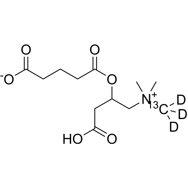 DL-Glutaryl carnitine-<sup>13</sup>C,d<sub>3</sub> Chemical Structure