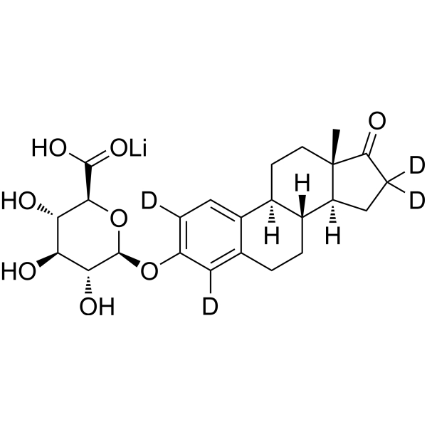 Estrone ß-D-Glucuronide-d<sub>4</sub> lithium Chemical Structure