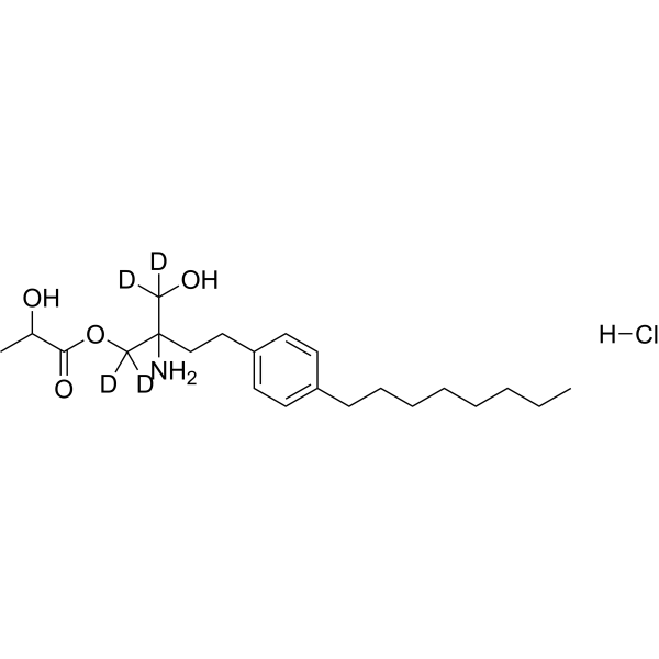 Fingolimod Mono-lactate-d<sub>4</sub> hydrochloride Chemical Structure